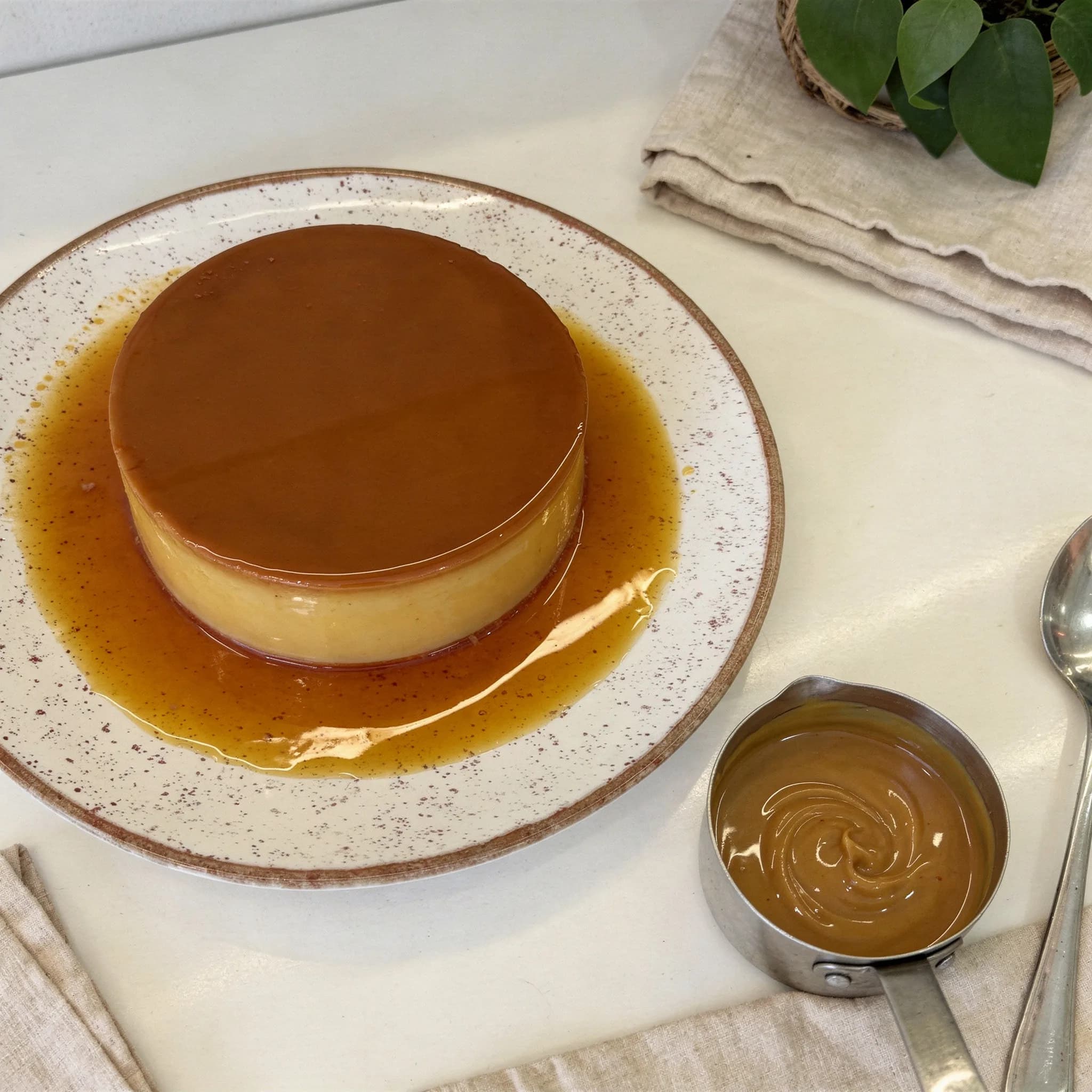 Flan Perfecto con Dulce de Leche
